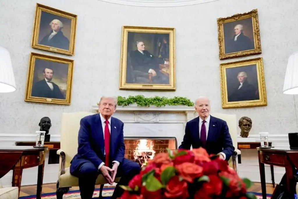 Imagen Termina reunión entre Biden y Trump tras casi 2 horas en el Despacho Oval