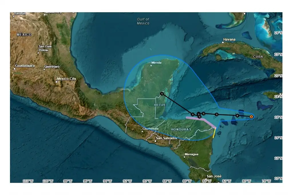 Imagen Disturbio en el Caribe se convertiría en tormenta tropical; su nombre sería Sara