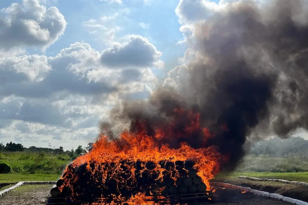 Imagen Destruyen cerca de dos toneladas de diversas drogas en Veracruz: FGR