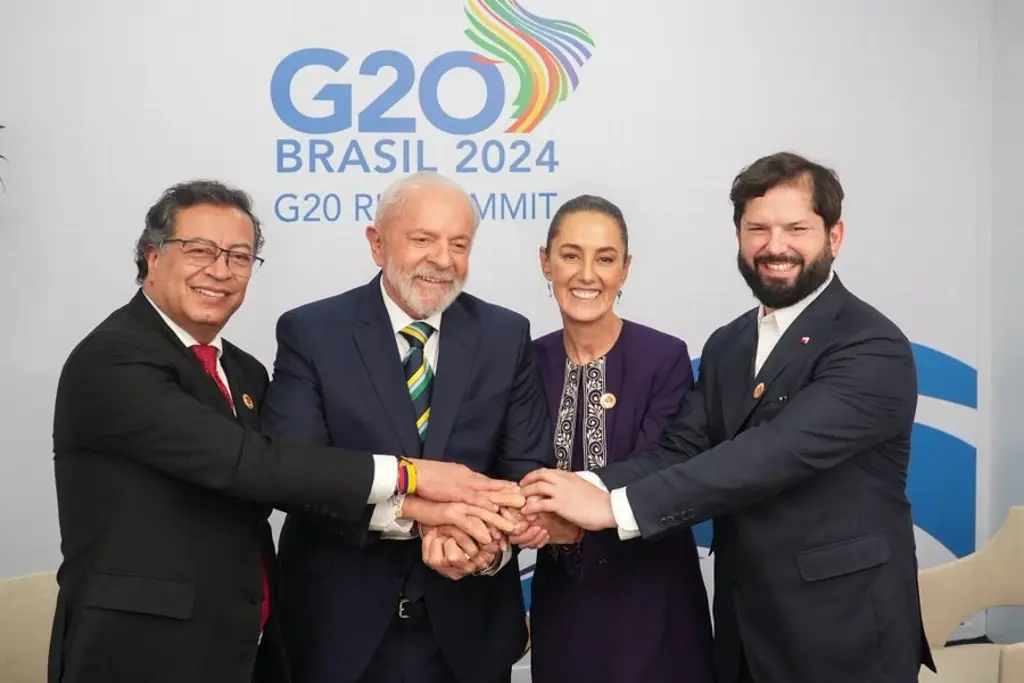 Imagen Sheinbaum se reúne con presidentes de Brasil, Chile y Colombia en el G20