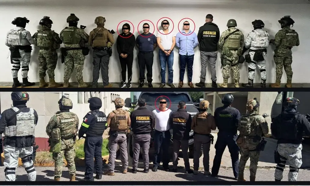 Imagen Van 7 funcionarios detenidos en operativo Enjambre, en Edomex