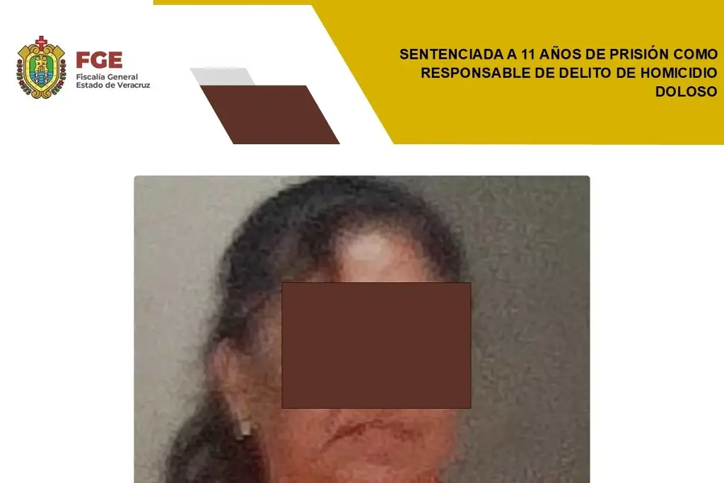 Imagen Dan 11 años de cárcel a mujer por homicidio doloso