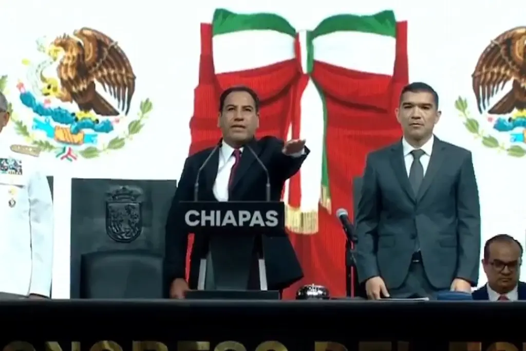 Imagen La paz volverá: promete Eduardo Ramírez al rendir protesta como gobernador de Chiapas