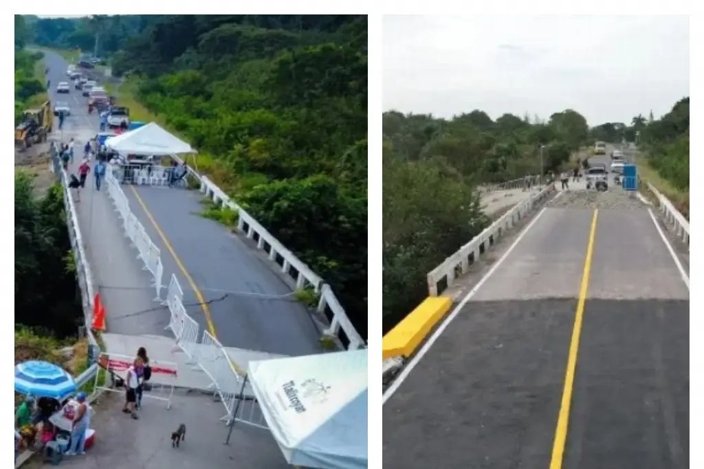 Imagen Concluye rehabilitación del puente Pozuelos en Tlalixcoyan, checa qué día estará abierto 