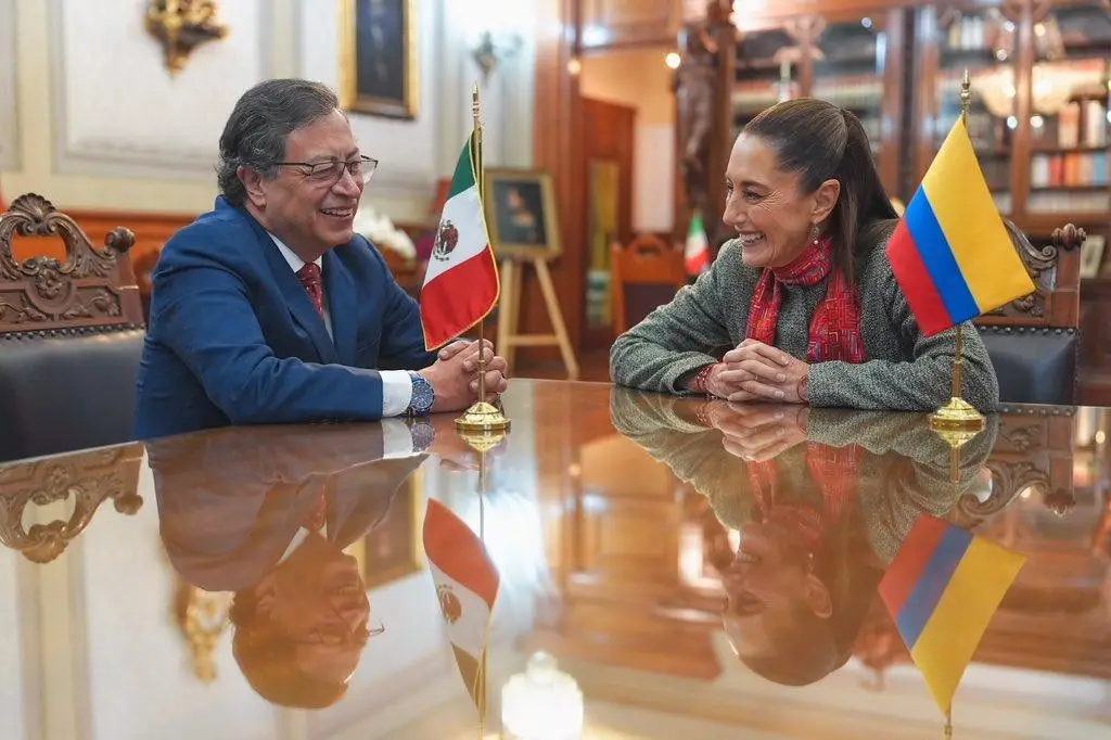 Imagen Sheinbaum se reúne con el presidente de Colombia en Palacio Nacional; hablan de unidad