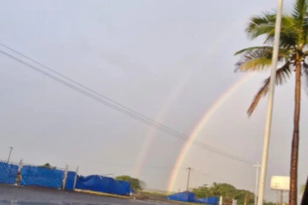 Imagen Hermoso doble arcoíris en Veracruz