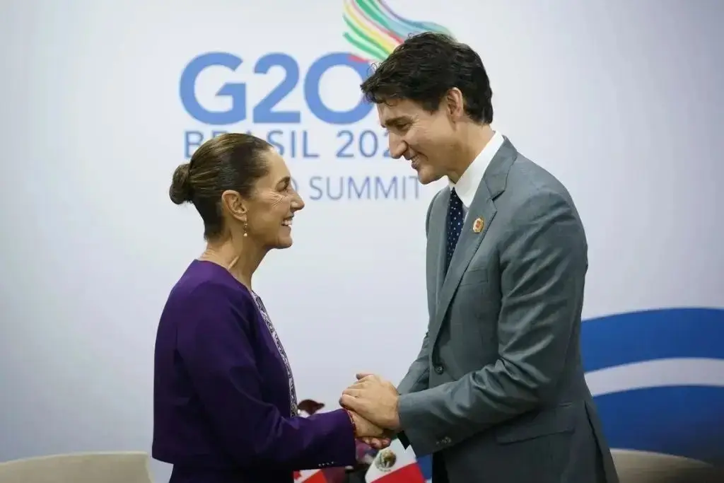 Imagen Sheinbaum descarta que peligre el T-MEC tras la salida de Trudeau en Canadá