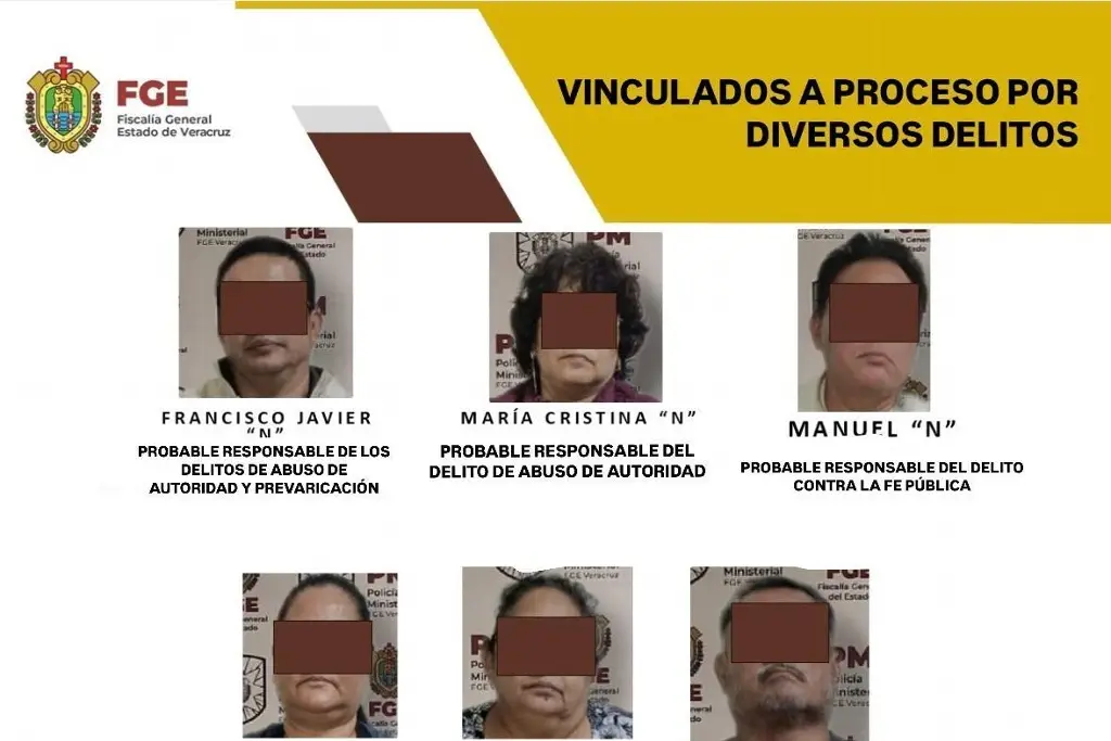 Imagen Vinculan a proceso a exjuez y exfuncionarios detenidos en Veracruz; de esto los acusan