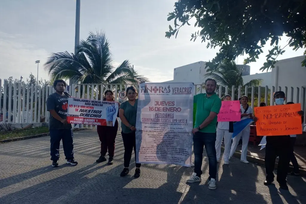 Imagen Personal del Hospital de Boca del Río se manifiestan, esto piden 