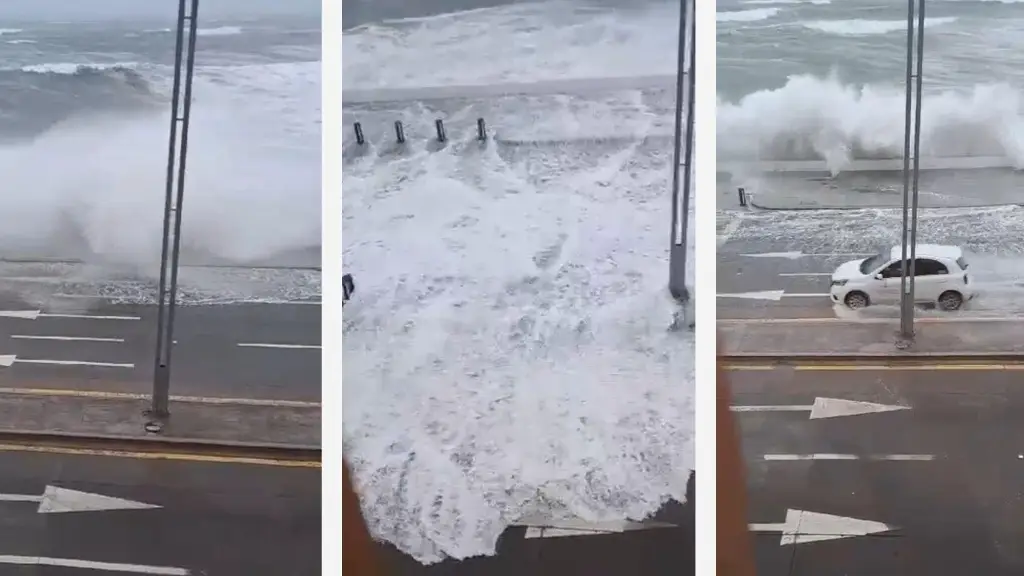 Imagen Olas gigantes en Veracruz y el mar se salió 