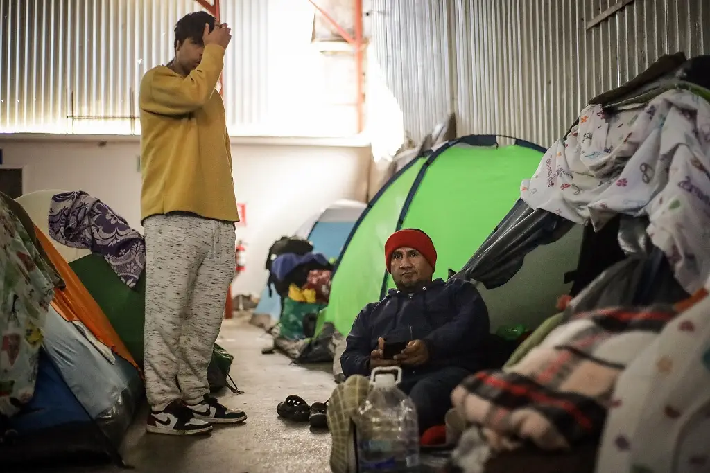 Imagen Habilitan albergue temporal en Tijuana para migrantes mexicanos deportados de EU