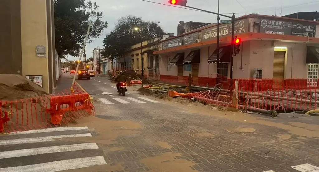 Imagen Cierre vial en calles del centro de Veracruz 