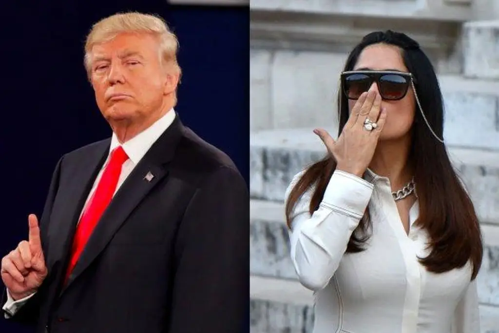 Imagen Salma Hayek revela que Trump quiso cortejarla así 