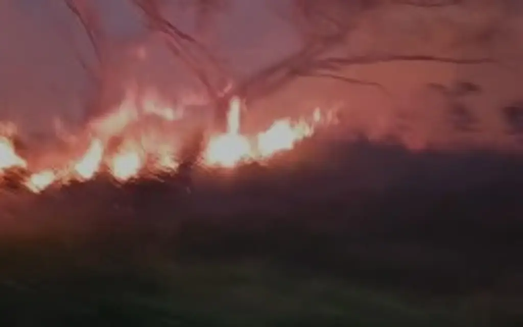 Imagen Se registra fuerte incendio de pastizal cerca de Ixtaczoquitlán, Veracruz 