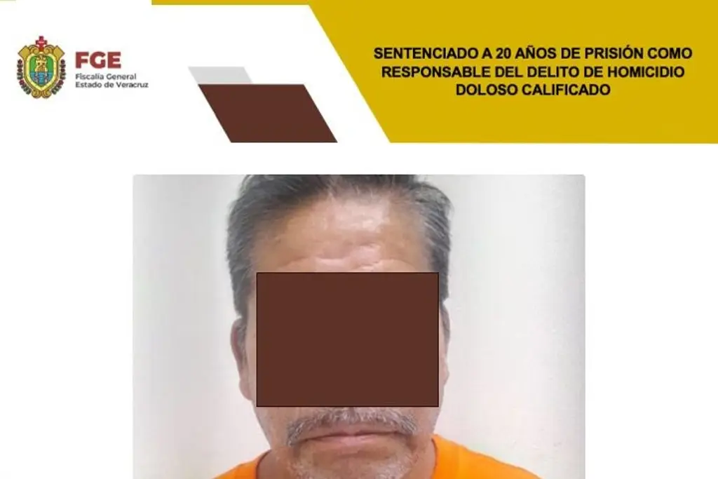 Imagen Lo sentencian a 20 años de cárcel por homicidio doloso calificado 