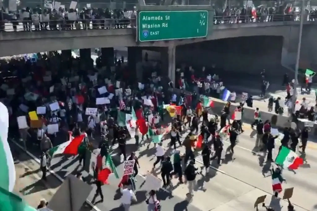 Imagen Protestan en Los Ángeles contra deportaciones de Trump (+Video)