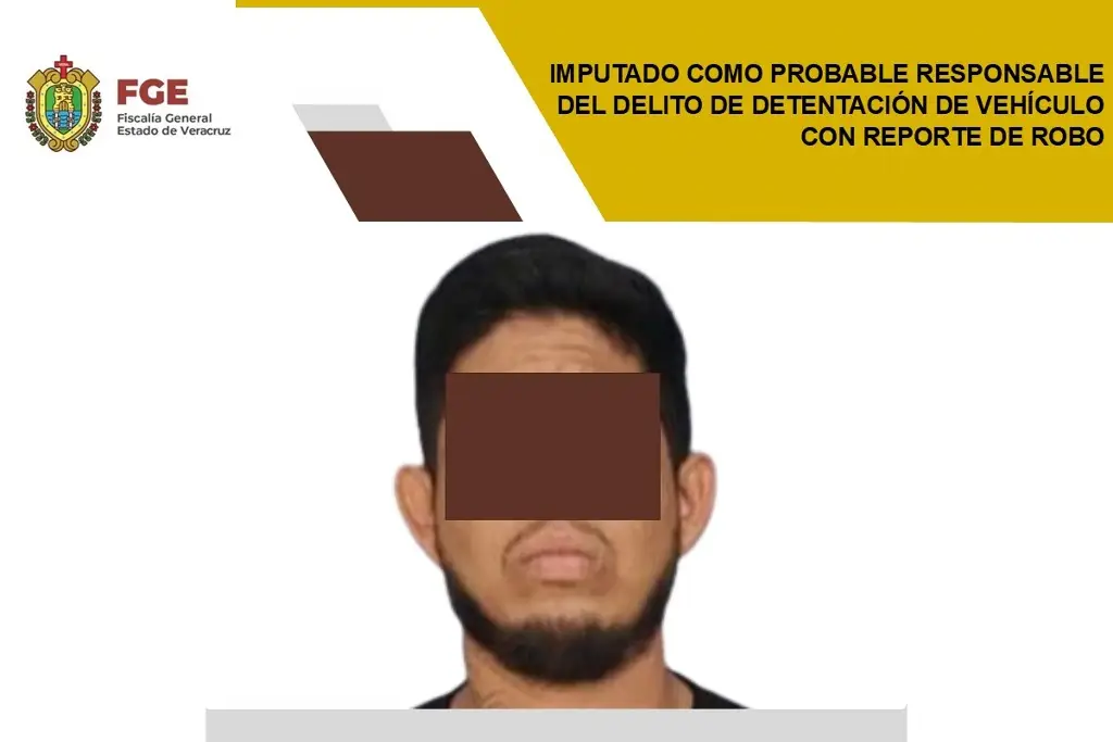 Imagen Lo imputan por presuntamente robarse un vehículo al sur de Veracruz 