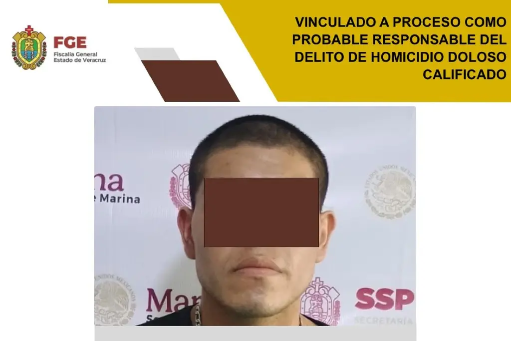 Imagen Lo vinculan a proceso por presunto homicidio doloso calificado al norte de Veracruz 