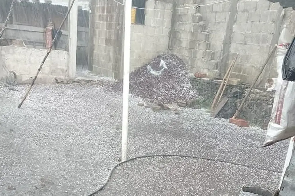 Imagen Registran la primera granizada de la temporada en este municipio de Veracruz