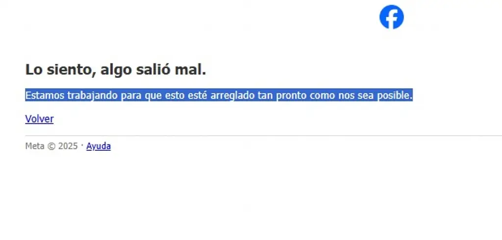 Imagen ¡No es tu internet! Usuarios reportan caída de la red social Facebook 