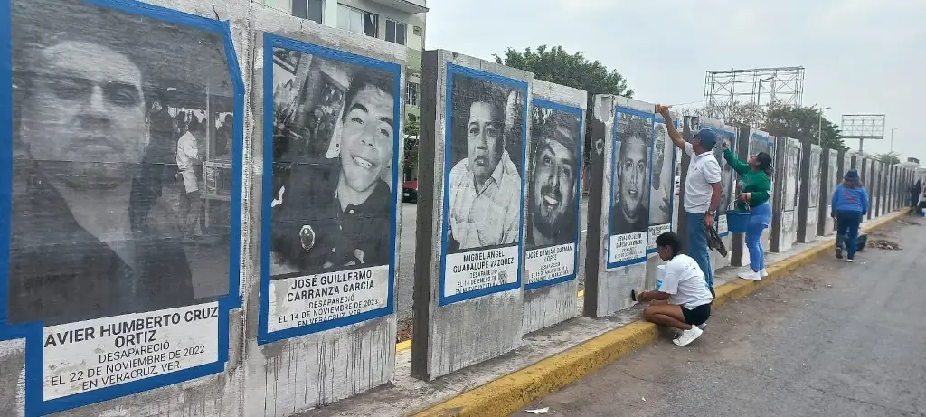 Imagen Sigue rehabilitación de mural de desparecidos en avenida Cuauhtémoc