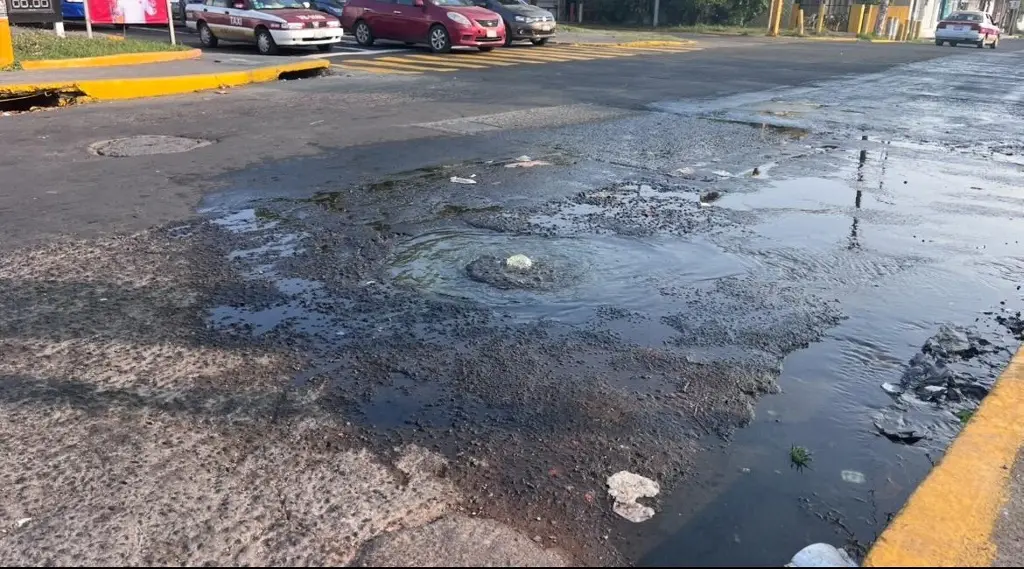 Imagen Reportan fuga de aguas negras en la colonia centro de Veracruz 