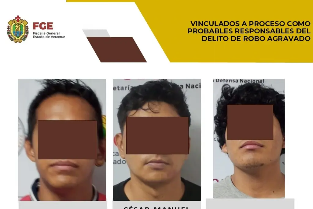 Imagen Los vinculan a proceso por presunto robo agravado al sur de Veracruz 