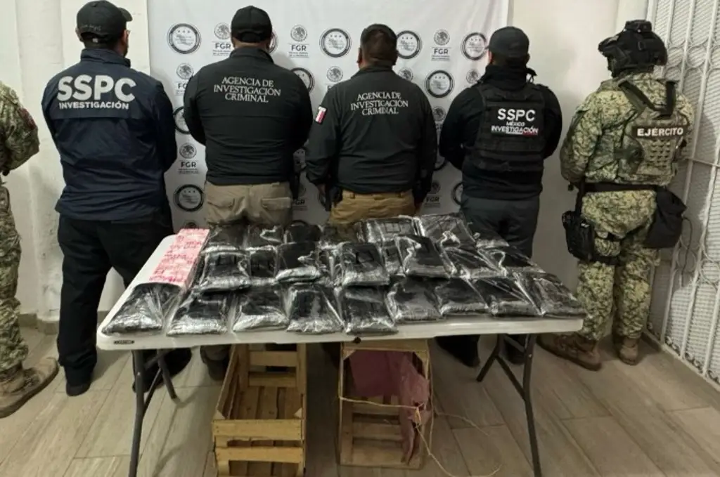 Imagen Aseguran 32 kilos de fentanilo ocultos en un cargamento de nopales