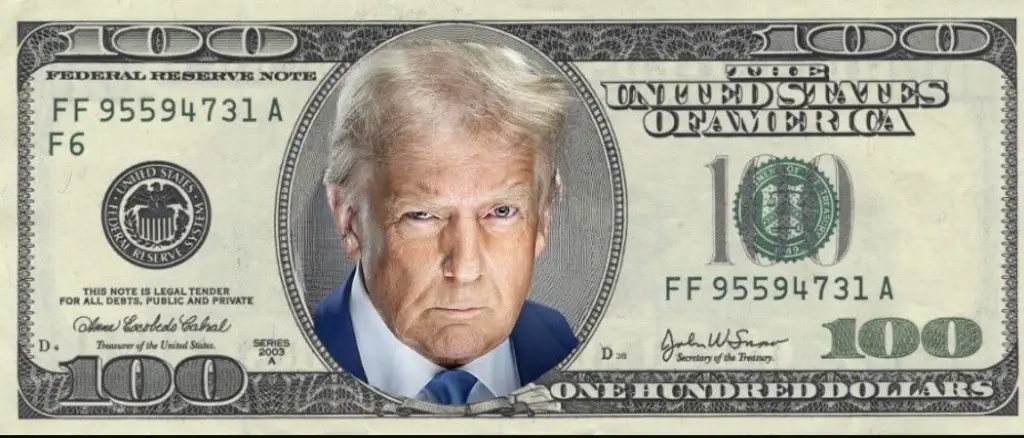 Imagen Buscan poner imagen de Trump en billete de 100 dólares