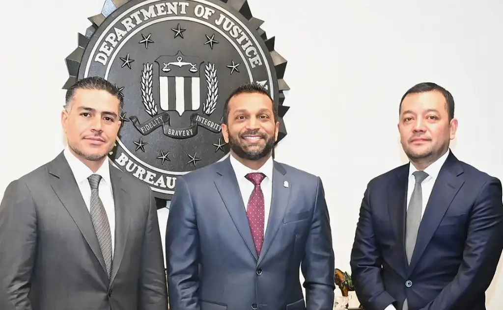 Imagen García Harfuch se reúne con director del FBI tras entrega de 29 narcotraficantes a EU