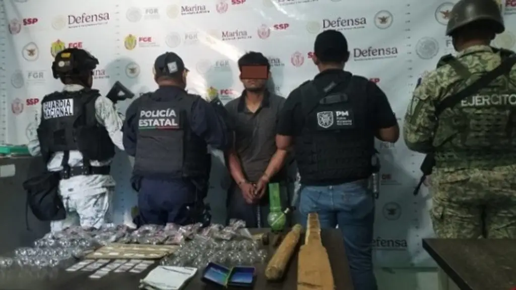 Imagen Un detenido y objetos asegurados en cateo con fuerzas federales y estatales: fiscalía