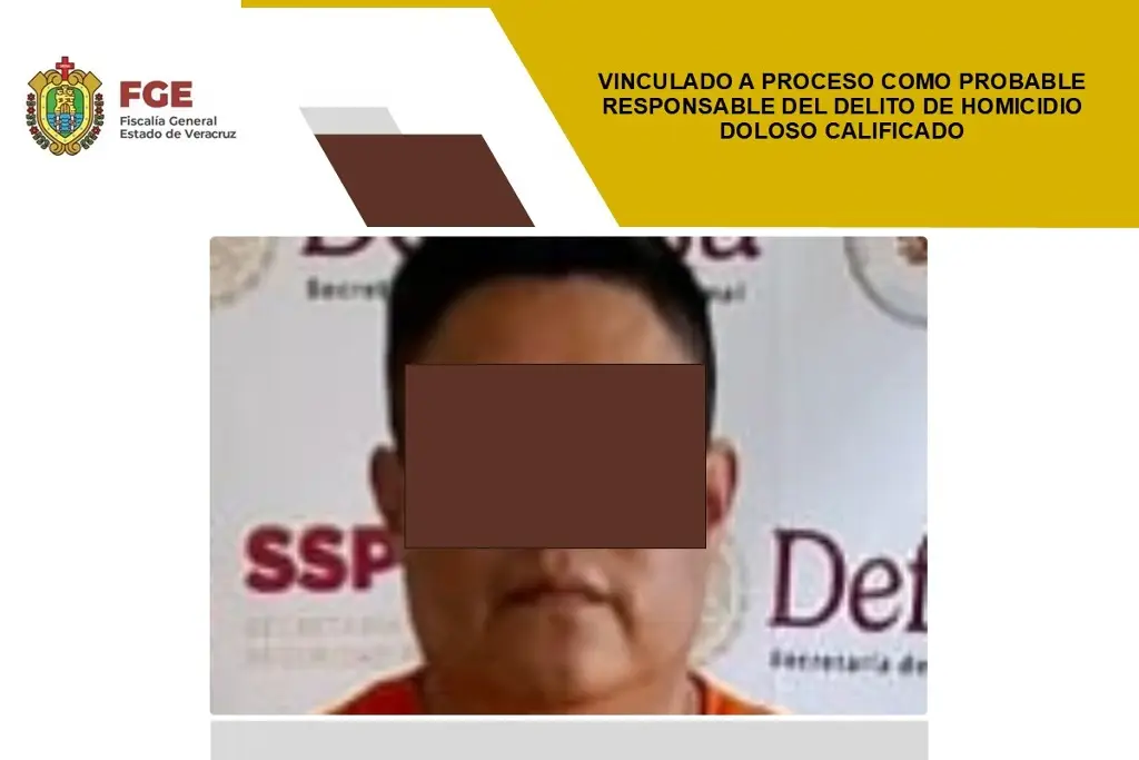 Imagen Vinculado a proceso por homicidio doloso calificado al norte de Veracruz; crimen fue en Navidad