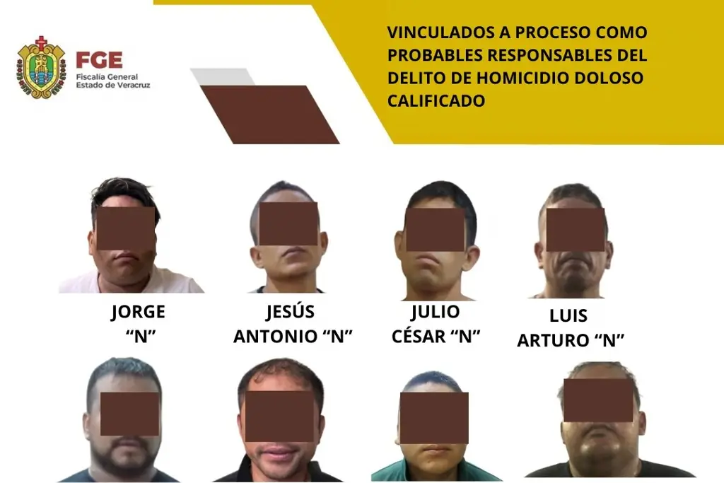 Imagen Vinculan a proceso a 8 hombres por presunto homicidio doloso calificado 