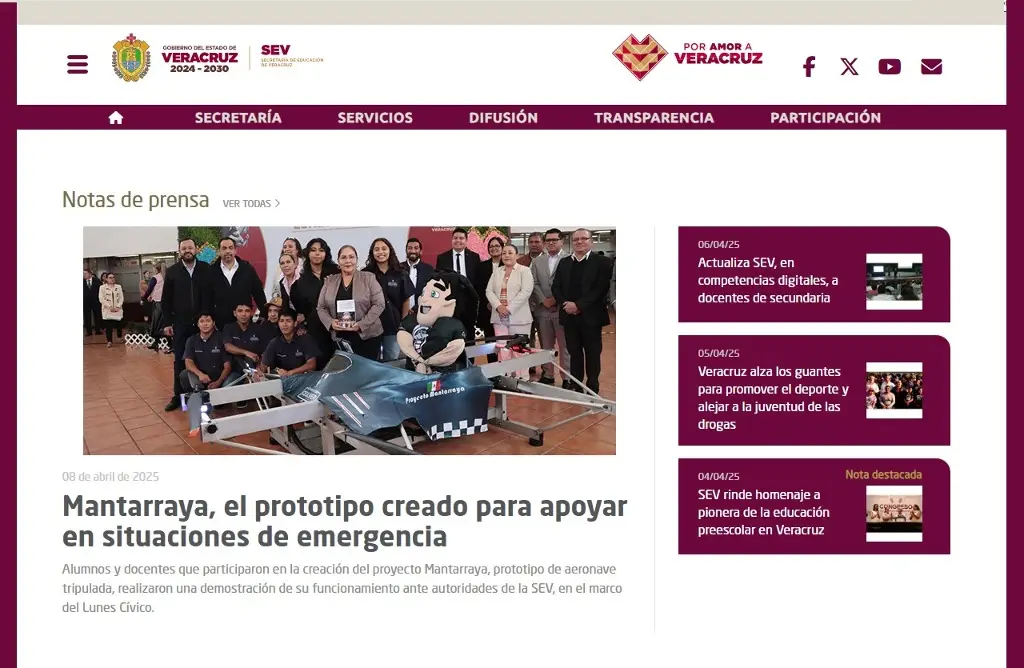 Imagen Vuelve al sistema el portal de la Secretaría de Educación de Veracruz