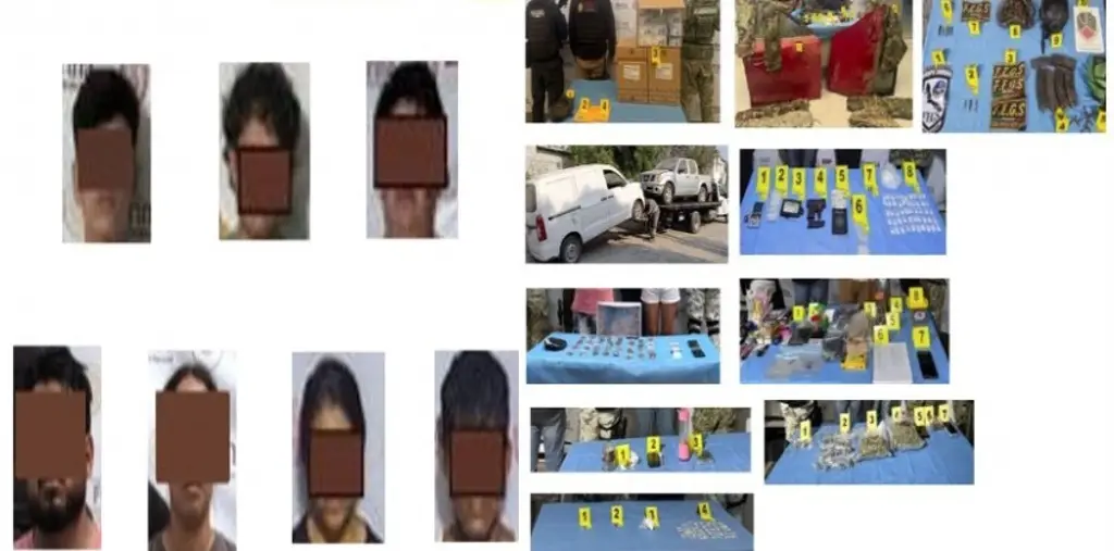 Imagen Detienen a 7 en 9 cateos en Veracruz; aseguran armas drog4 y hojas de papel membretadas de grupo delictivo. 