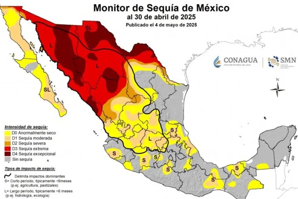 Imagen Conagua: 26 % del territorio de Veracruz presenta condiciones anormalmente secas