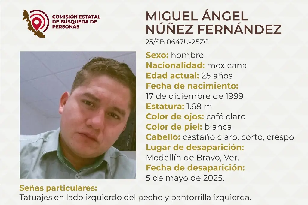 Imagen Joven desaparece en Medellín de Bravo; estas son sus características 