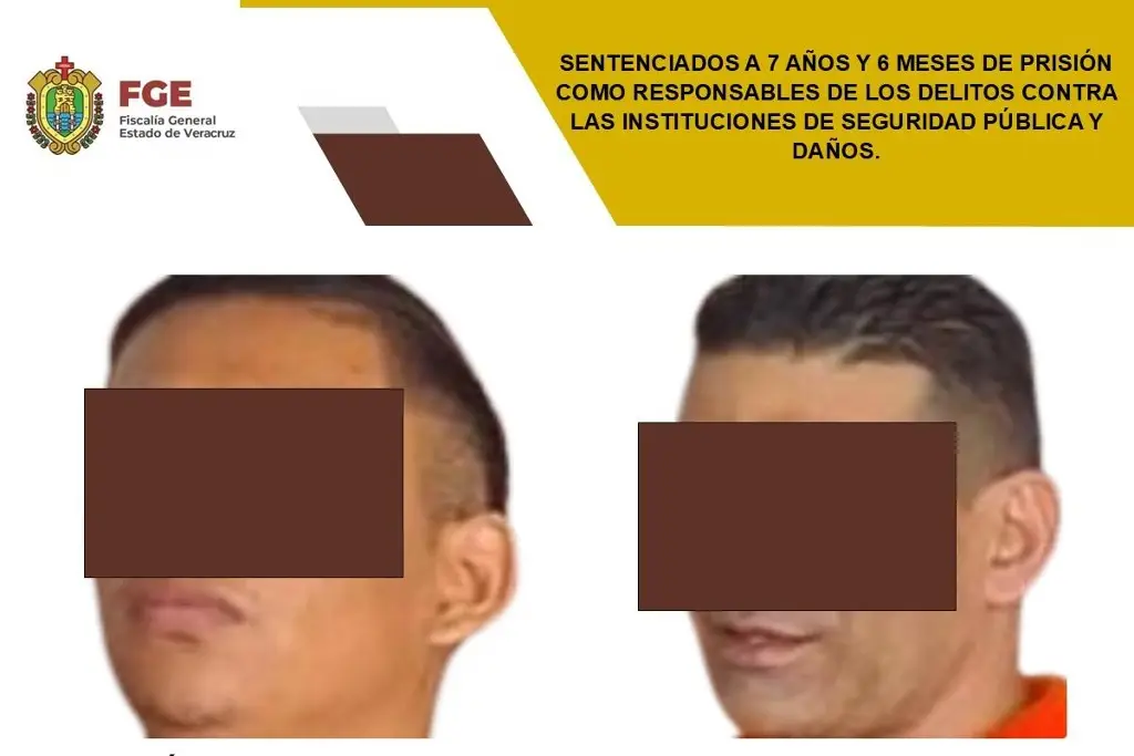 Imagen Los sentencian a 7 años de cárcel por agredir a elementos policíacos al sur de Veracruz