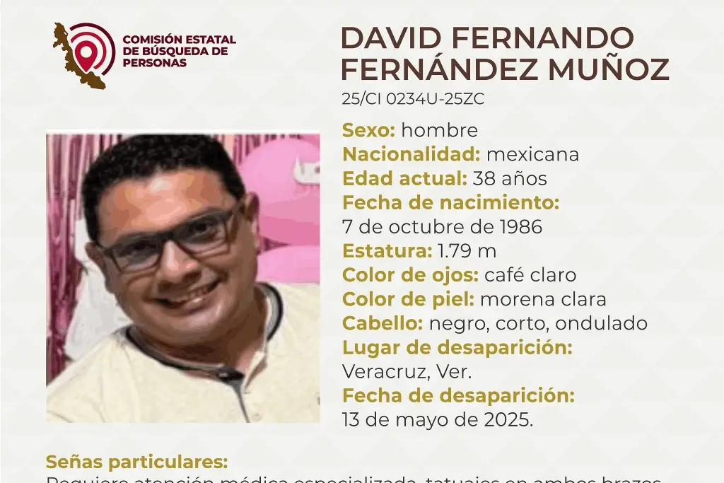 Imagen Piden apoyo para localizar a hombre desaparecido en el puerto de Veracruz 