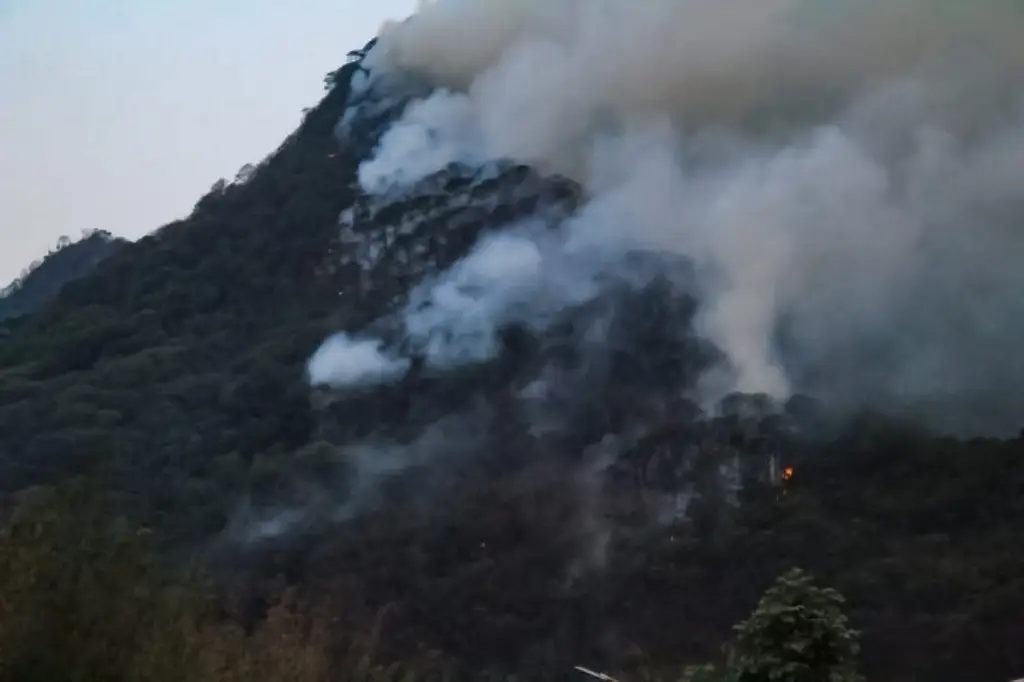 Imagen Habitantes de Huiloapan solicitan apoyo para combatir incendio forestal