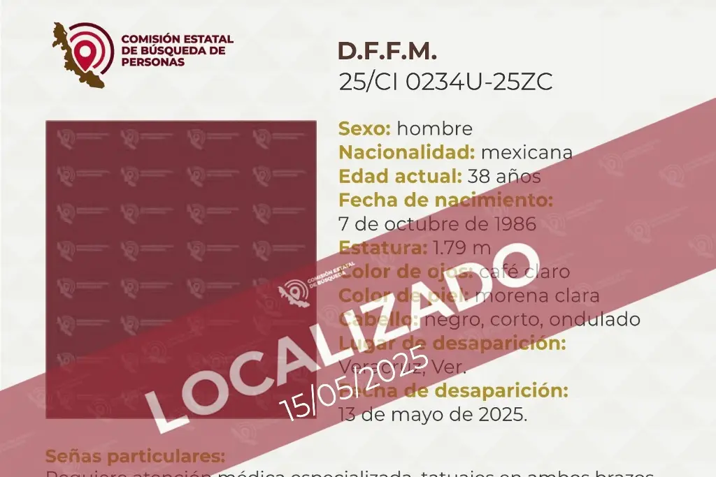 Imagen Localizan a hombre que estaba desaparecido en la ciudad de Veracruz