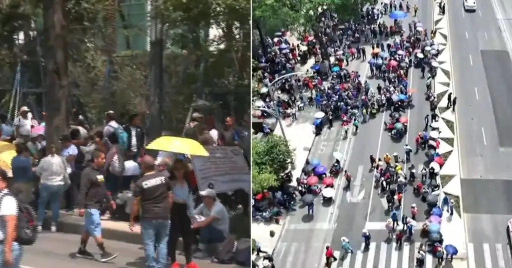 Imagen CNTE bloquea avenidas y accesos al Metrobús en CDMX