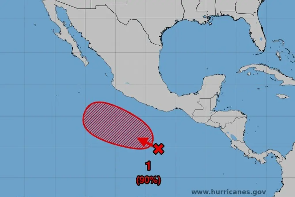 Imagen Sube a 90% probabilidad de que zona de baja presión sea Ciclón Tropical: NOAA
