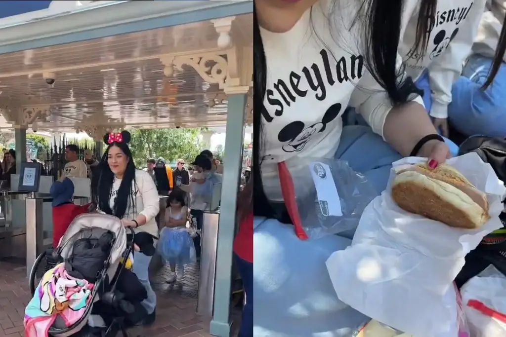Imagen Familia mexicana prepara sus tortas dentro de Disneyland y se vuelve viral (+Video)