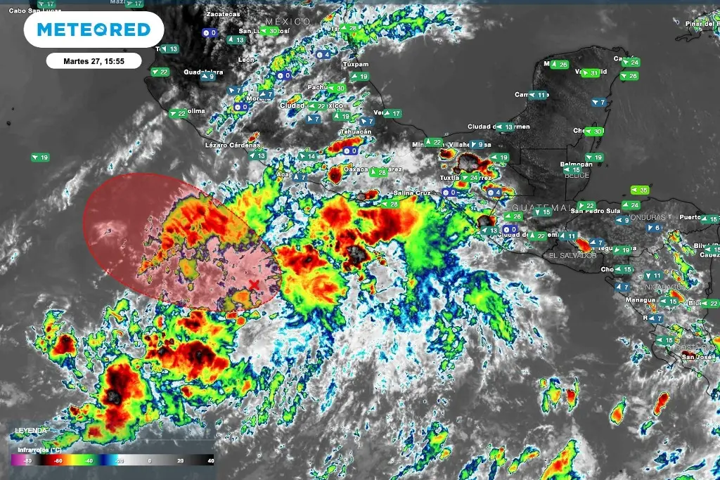 Imagen Aumenta a 100% probabilidad de ciclón en el Pacífico, se formaría esta noche: Conagua