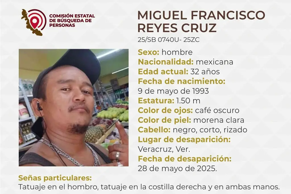 Imagen Piden apoyo para localizar a hombre desaparecido en el puerto de Veracruz