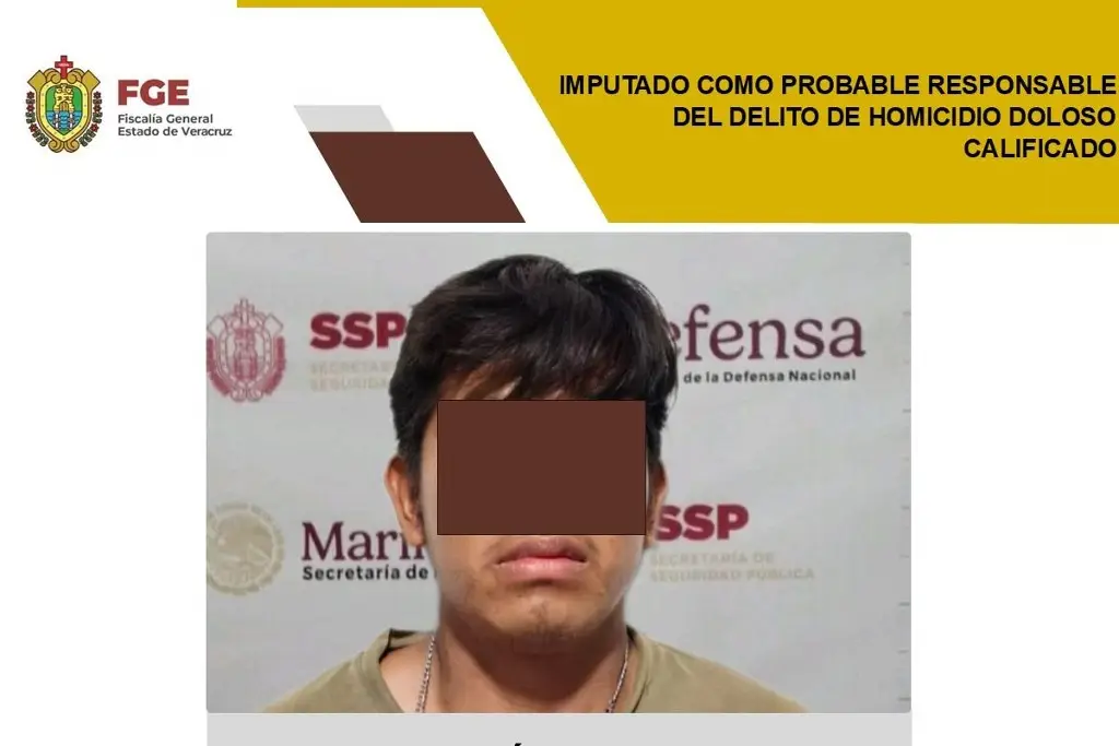 Lo imputan por presunto homicidio doloso calificado al sur de Veracruz 