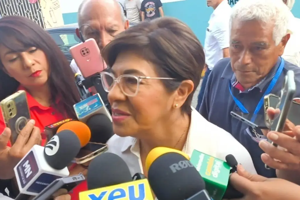 Imagen Que gane la democracia: Rosa María Hernández al emitir su voto 