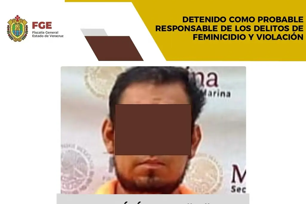 Imagen Lo detienen por delitos de feminicidio y violación al norte de Veracruz 