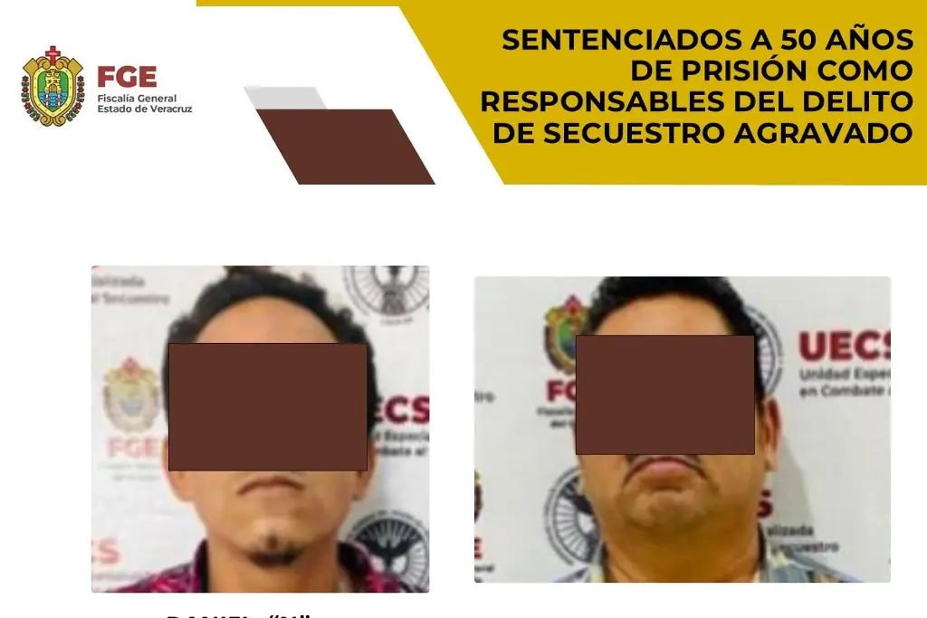 Imagen Los sentencian a 50 años de cárcel por secuestro agravado al sur de Veracruz